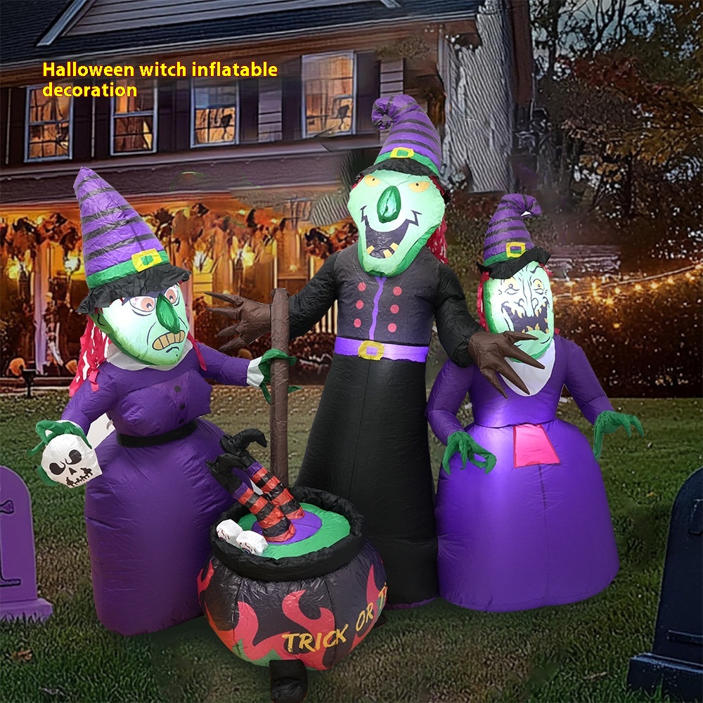 Halloween Witch Horror Luminous Inflatable Decoration
