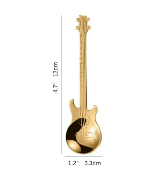 Electric Guitar Spoon 304 Stainless Steel Spoonnbsp - Gold