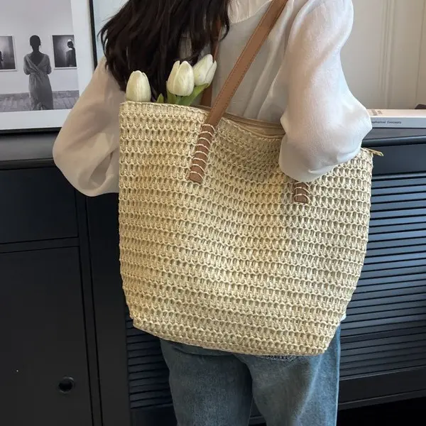 Straw Bag Fashionable All-match Travel Large Capacity