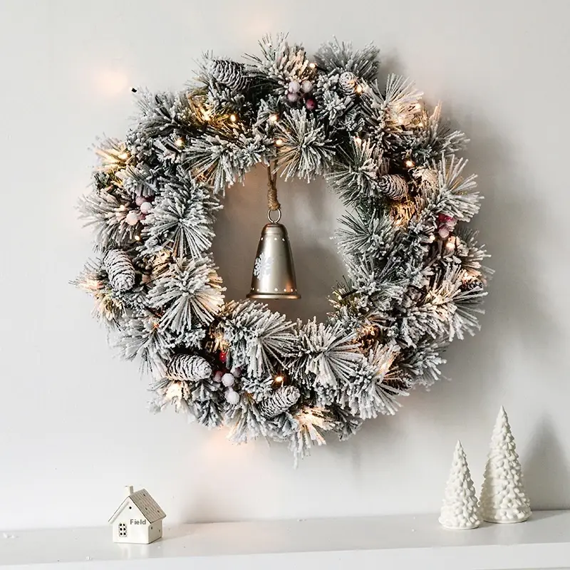 Encrypted Flocking Christmas Garland Show Window Decoration