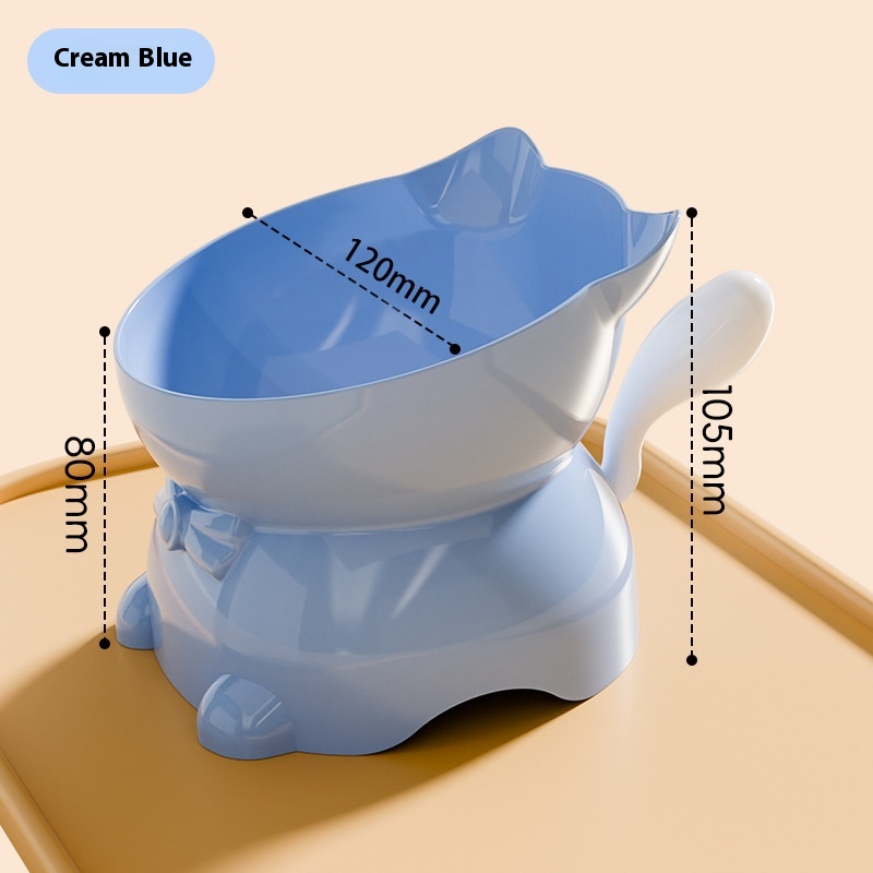 Stainless Steel Anti-fall Oblique Cat Bowl