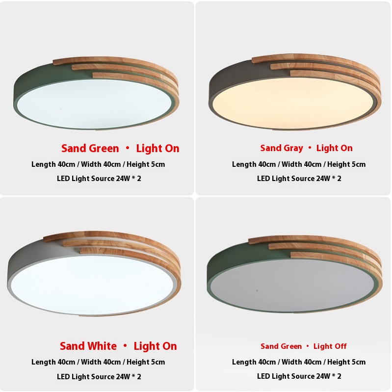 Simple Macaron Lamp Bedroom Led Ceiling Lamp