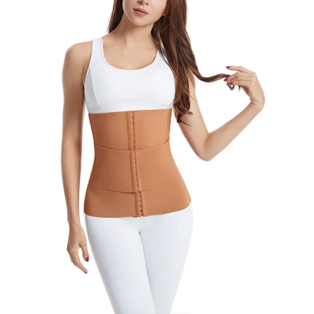 Summer Breathable Leopard Print Belly Contracting Waist Shaping Belt Brown - Shop at LoveMi