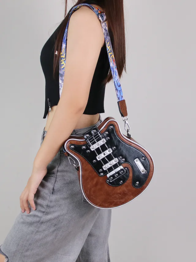 Fashion Personalized Messenger Guitar Women's Bag Brown - Shop at LoveMi