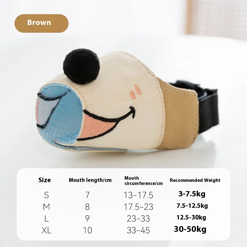 Dog Mouth Cover Muzzles Anti-bite Products - Ollie Brown Bear