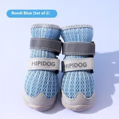 Dog Shoes Summer Breathable Anti-scald Feet - Bondi Blue 2 Pack - View 1