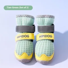 Dog Shoes Summer Breathable Anti-scald Feet - 2 Pieces Of Ti'An Green - View 1