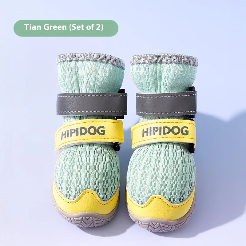 Dog Shoes Summer Breathable Anti-scald Feet - 2 Pieces Of Ti'An Green