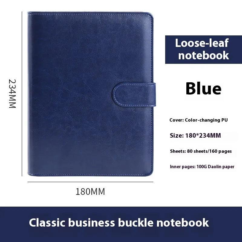 A5 Buckle Business Loose Spiral Notebook - A5