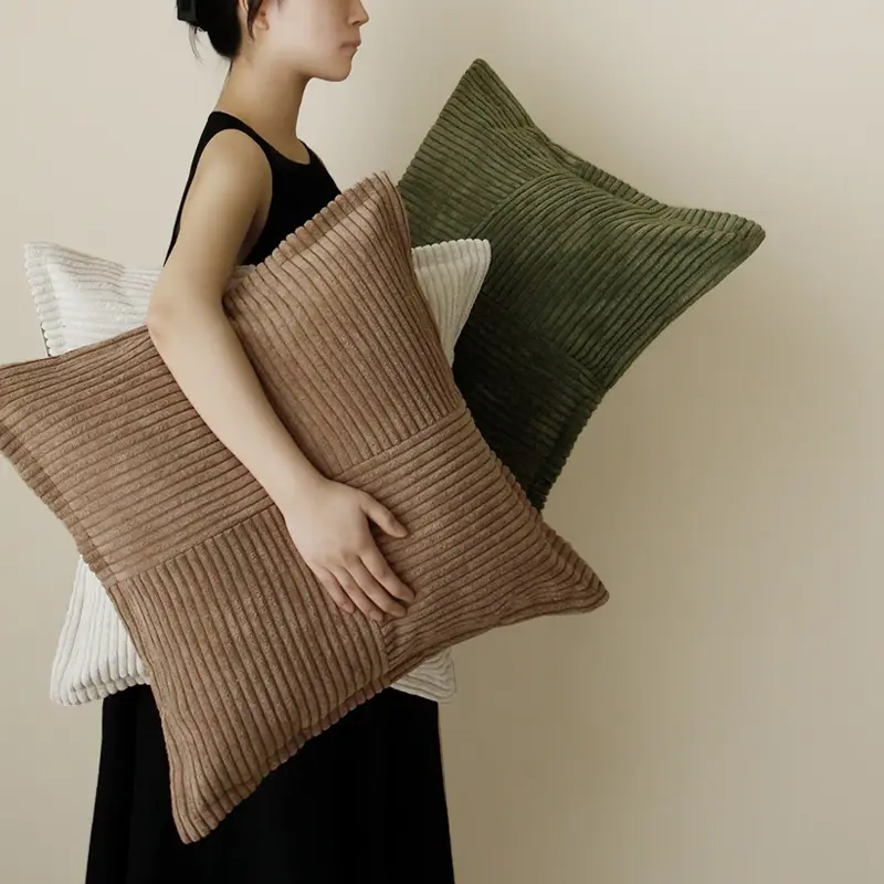 Corduroy Pillow For Home Living Room Sofa Bedroom