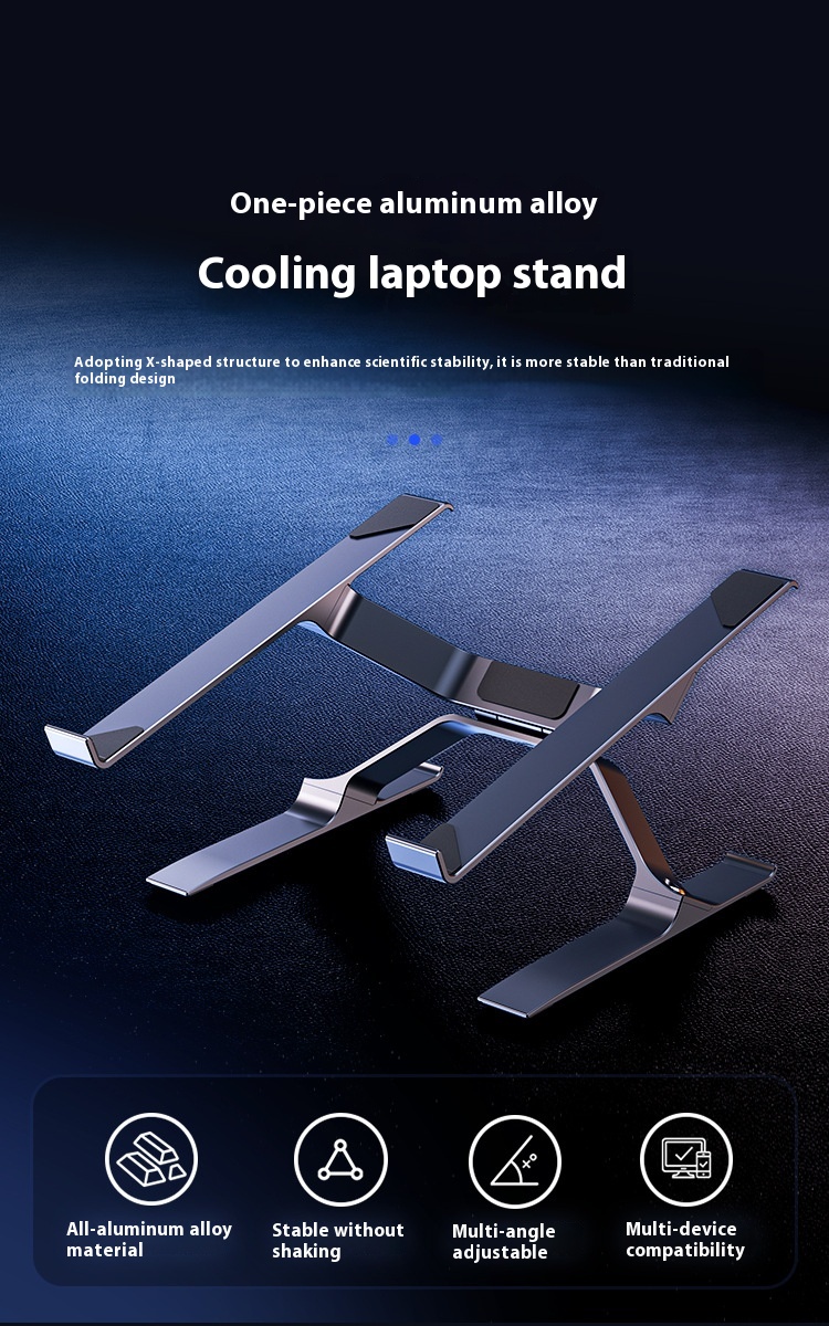 Notebook Stand Adjustable Desktop Heat Dissipation Aluminum Alloy Computer Bracket 3