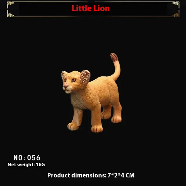 Solid Simulation Wild Animal Model Toys Ornaments Little Lion - Shop at LoveMi