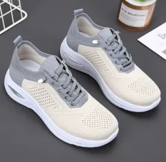 Breathable Mesh Surface Air Rocking Shoes Foreign Trade Trend - Grey - View 1