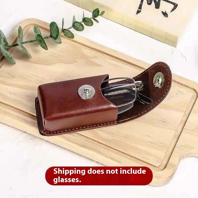 Men's Leather Case Portable Compact Good-looking