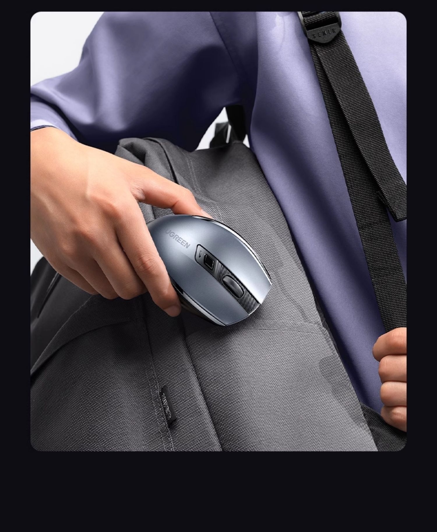 Wireless Bluetooth Mute Size Flashlight Dual-mode Ergonomic Laptop Office Mouse - Image 4