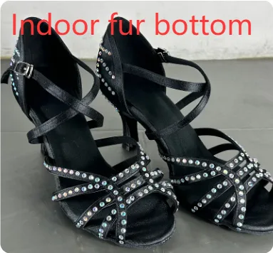 Diamond Latin Dance Shoes Women's High Heel Dancing Shoes Black - Shop at LoveMi