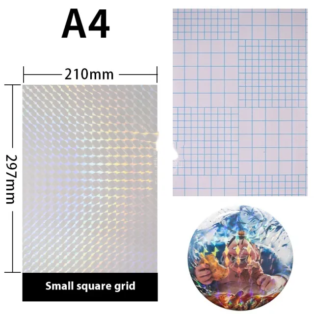 A4 Laser Glass Broken High Permeability Cold Laminating Film Small Squares - Shop at LoveMi