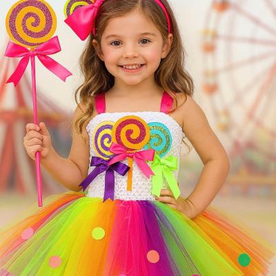 Colorful Candy Ice Cream Mesh Girls' Pettiskirt