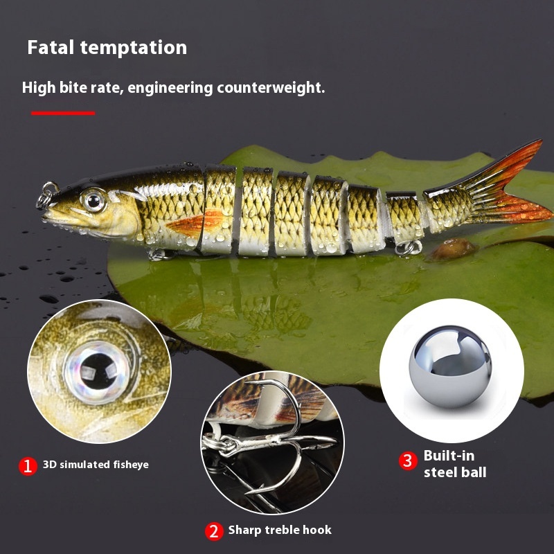 Multi-section Fish Bionic Loach Lure Suit Tossing Slow Sinking