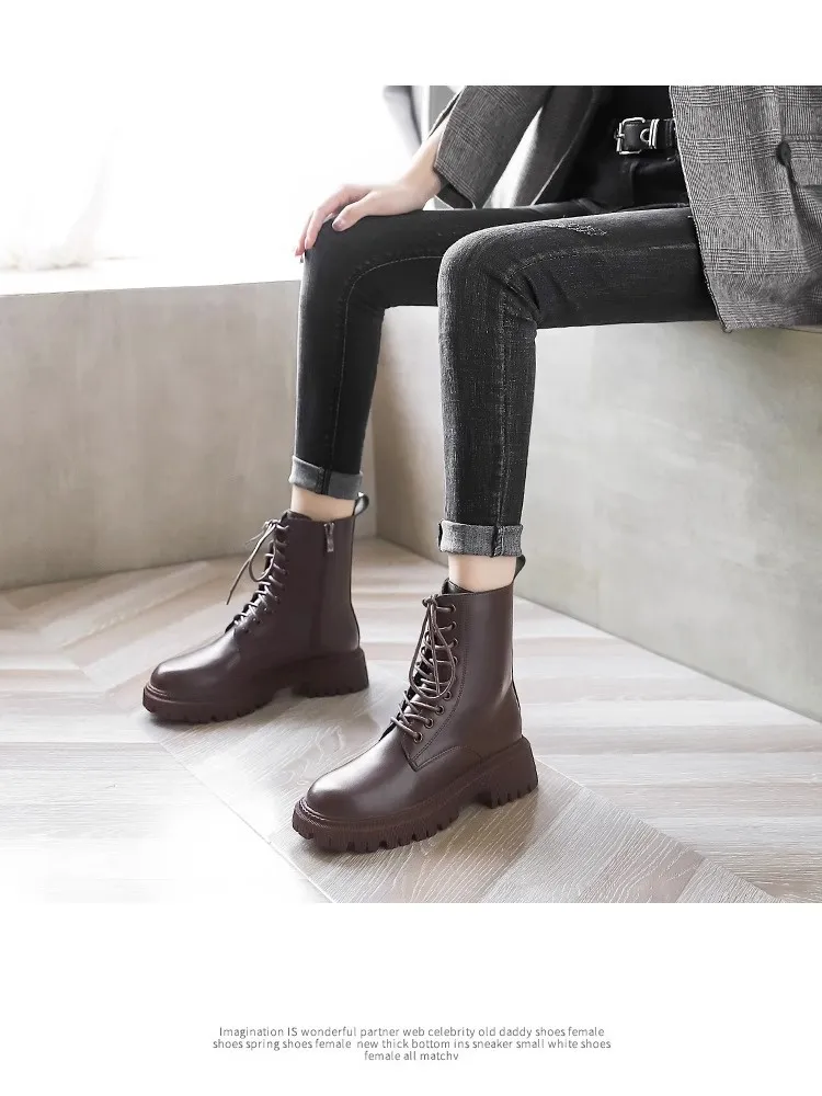 Martin40サイズ Height-increasing Martain Thick Bottom Hot Motorcycle Boots