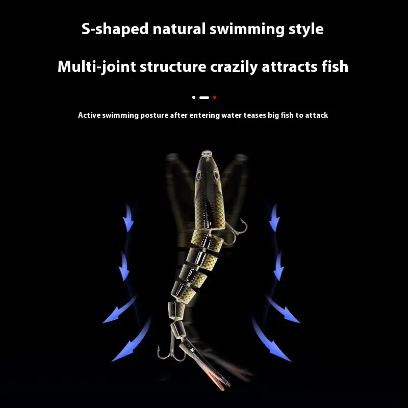 Multi-section Fish Bionic Loach Lure Suit Tossing Slow Sinking