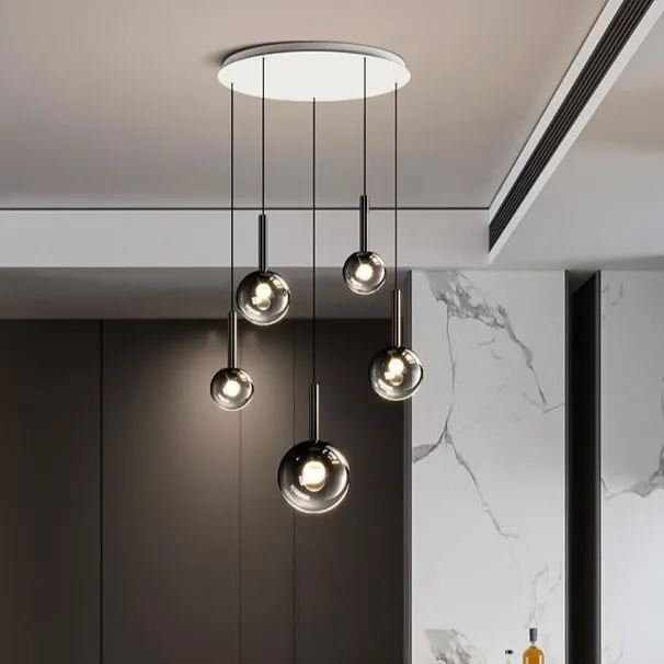 High-grade Empty Chandelier Rotating Staircase Long
