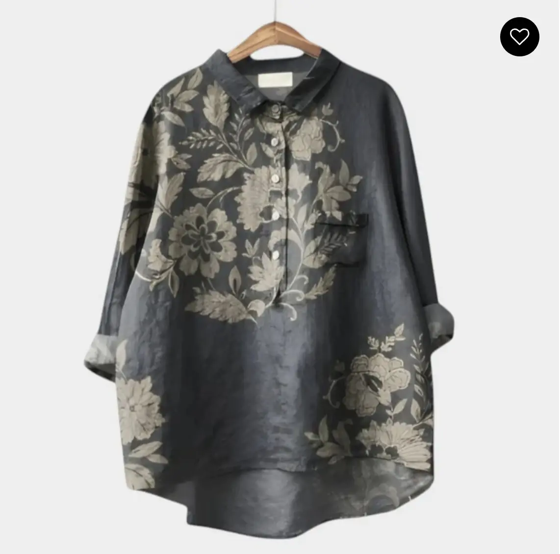 Women's Summer Loose Casual Graffiti Printing Long Sleeve Shirt
