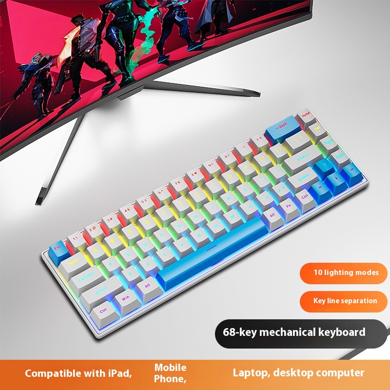 K68 Mechanical Computer Notebook Wired Keyboard 2