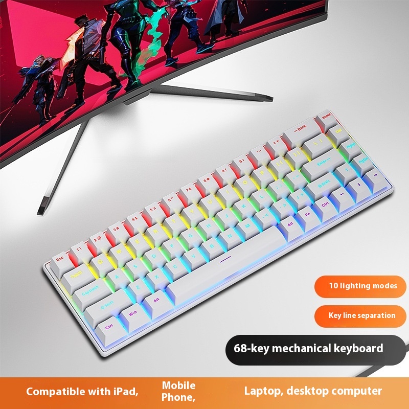 K68 Mechanical Computer Notebook Wired Keyboard 5