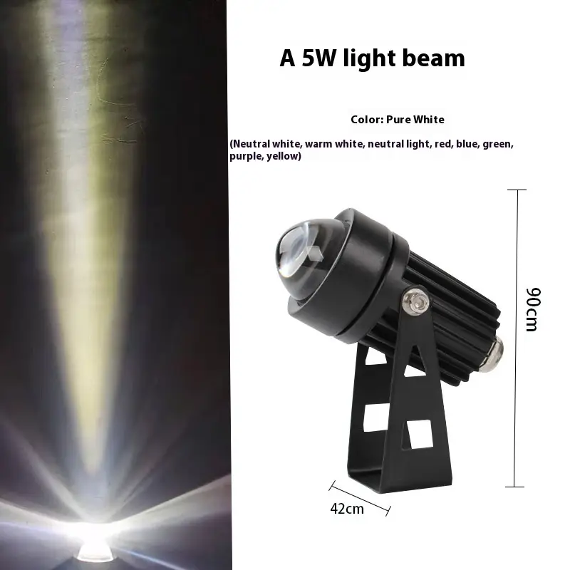 Outdoor LED Spotlight for Landscape Lighting — White Light, 5W
