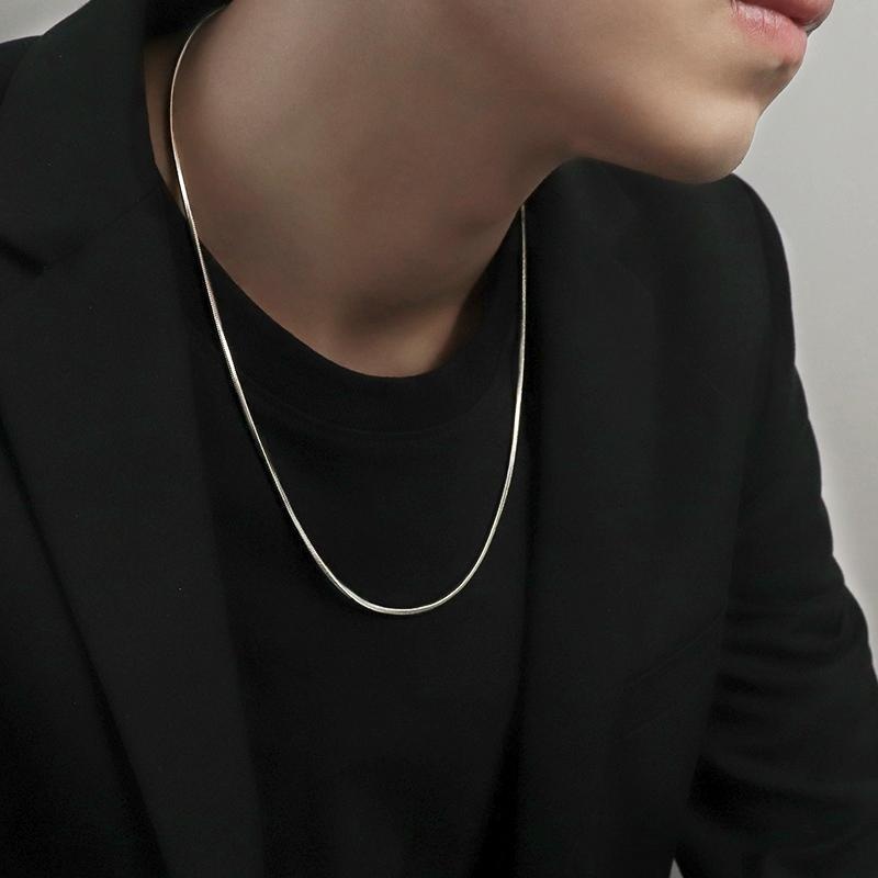 Titanium Steel Necklace Men's Korean-style Simple Ins Style Snake Bone