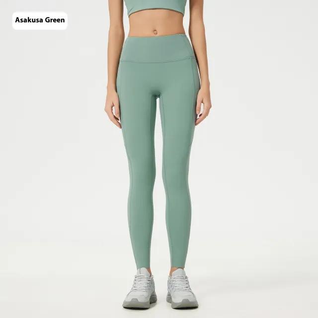 Abdominal shaping Slimming Sports Fitness Peach Hip Raise Yoga Pants Women Light Green - Shop at LoveMi