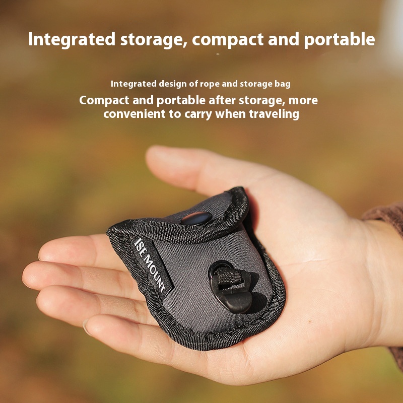 Outdoor Card Beads Reflective Windproof Adjustable Rope Night Clothes Drying Storage Rope