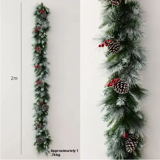 Flocking Pine Cone Pine Needle Wall Hanging Rattan Decoration