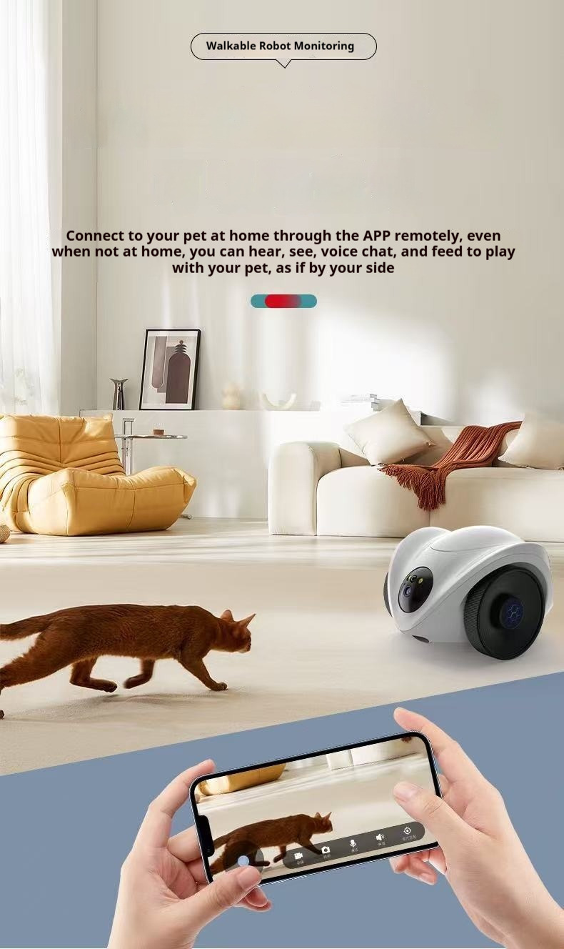 HD Night Vision Pet Camera Robot – Clear Infrared Monitoring in Complete Darkness