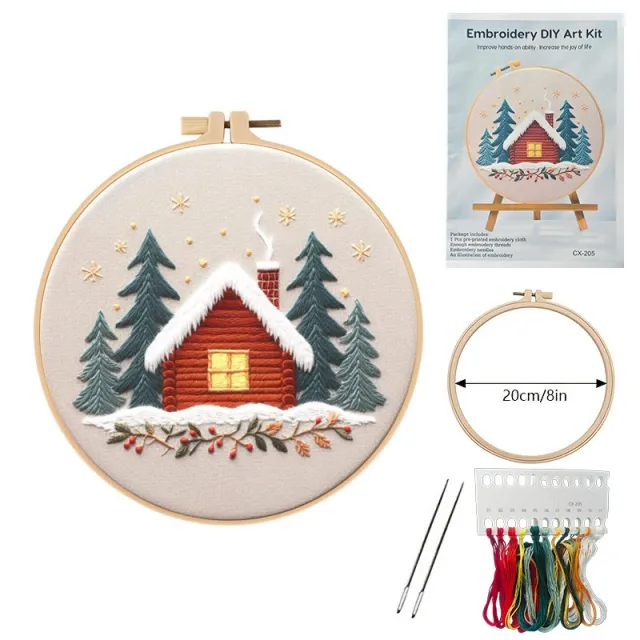 Christmas Snow House Series Embroidery Material Package English Cx 205 - Shop at LoveMi