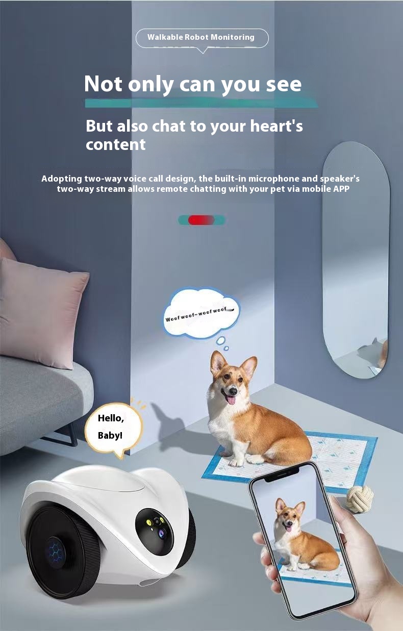 Remote Treat Dispenser Feature on Pet Robot Camera – One-Tap Feeding via App