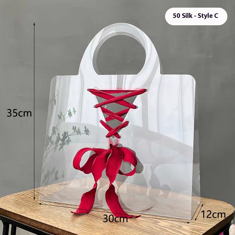 Transparent Gift Bag Flower Packaging Portable