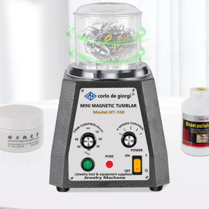 KT-100 Magnetic Polishing Machine Is A Tool For Deburring And Rust Removal Of Gold, Silver And Copper Parts - Image 1