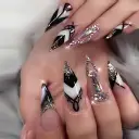 Butterfly Nail Sticker Hot Girl Cat Eye Diamond Wearing Armor view 2