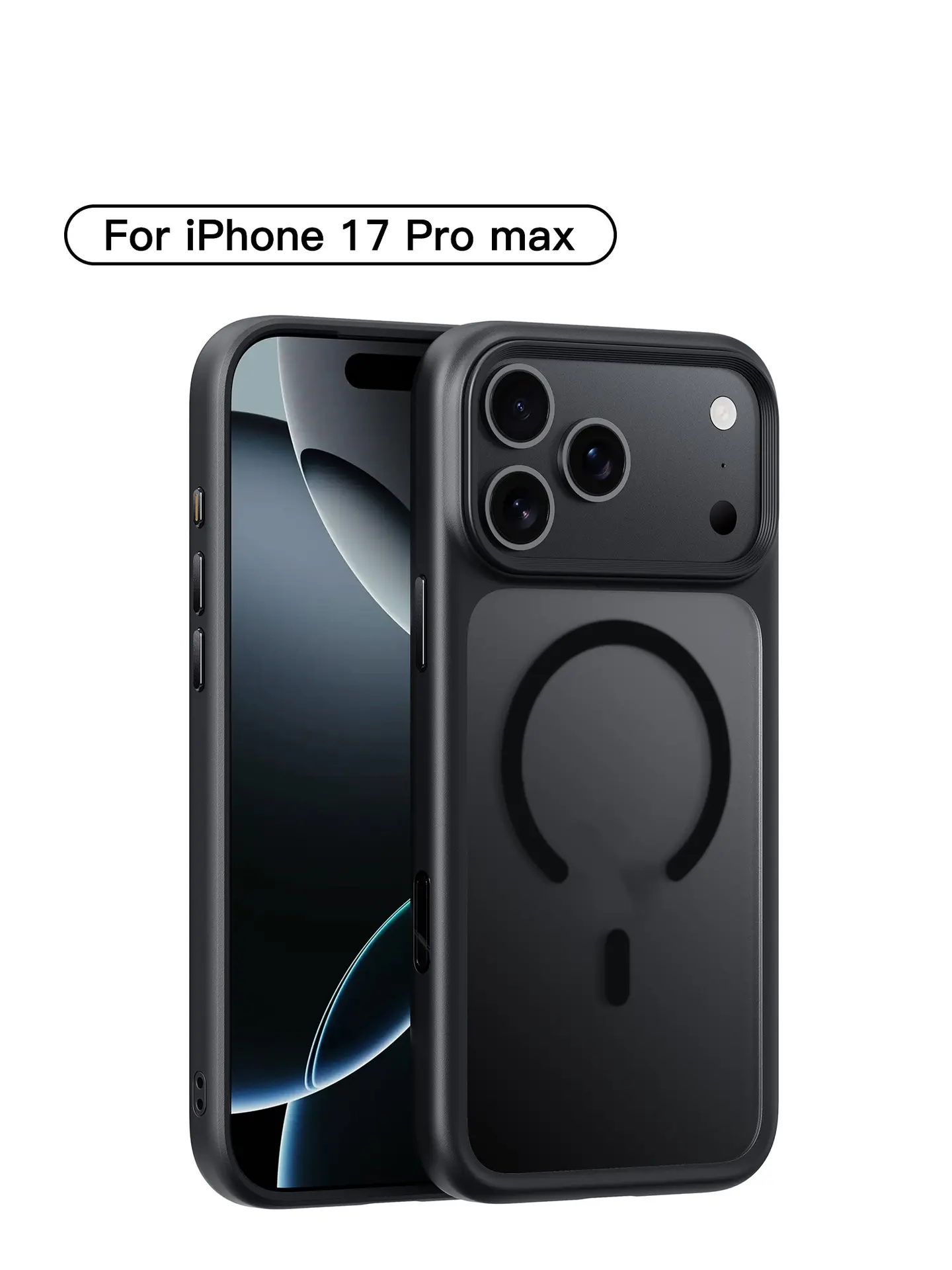 Applicable To 17ProMax Phone Case Skin Feeling Frosted Transparent Magnetic Drop-resistant Protective Cover