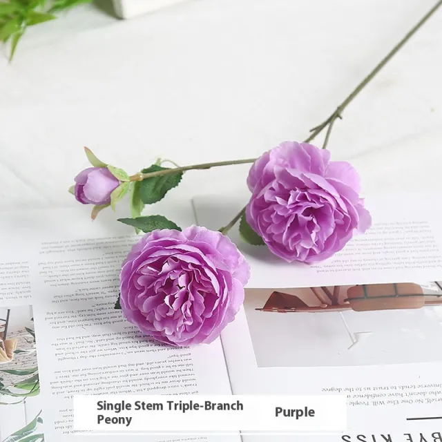 Santouyang Peony Wedding Decoration Cloth Floor Artificial Flower Purple - Shop at LoveMi