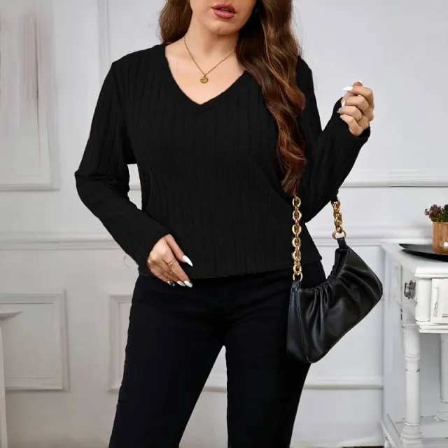 Polyester Fiber Women's Versatile Top Black - Shop at LoveMi