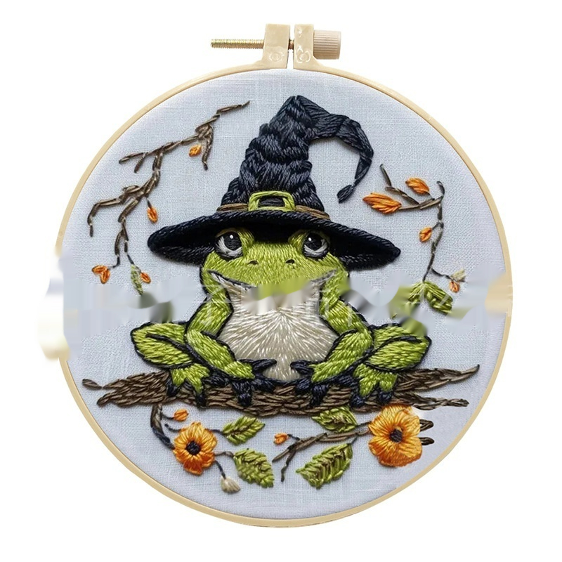 Embroidery Skull Bat Pattern Embroidery Handmade Material