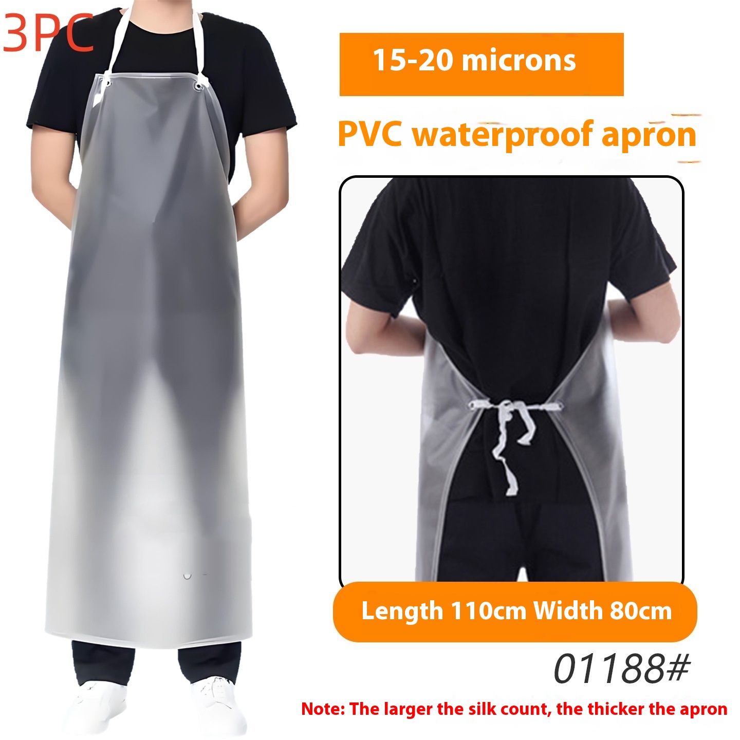 Waterproof And Oil-proof PVC Thick Transparent Apron