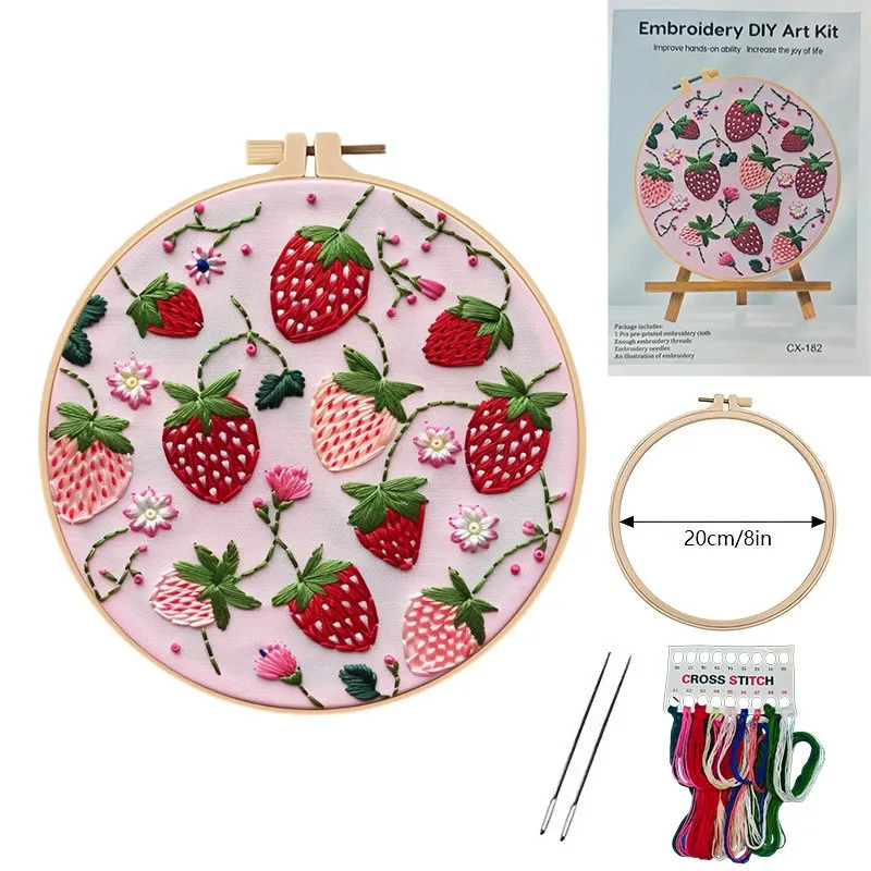 European Embroidery Material Package Cherry Strawberry Watermelon Orange - Strawberry