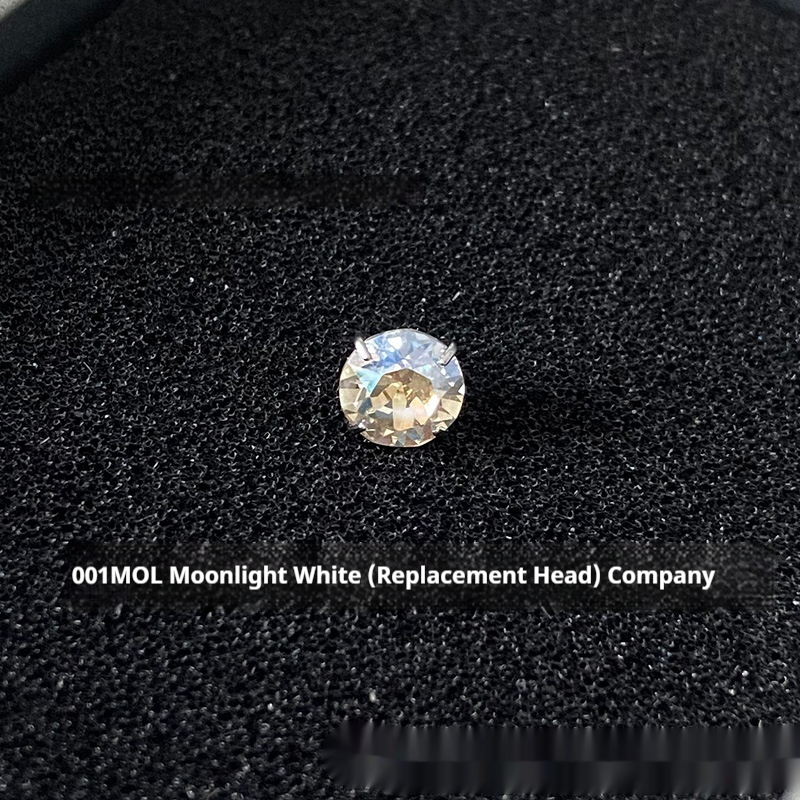 Titanium Steel 09 Teeth 4 Claws Inlaid Ear Studs Replacement Single Head