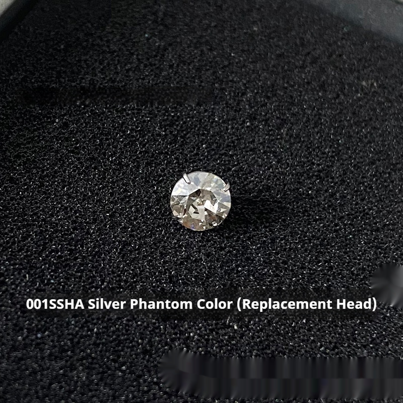 Titanium Steel 09 Teeth 4 Claws Inlaid Ear Studs Replacement Single Head