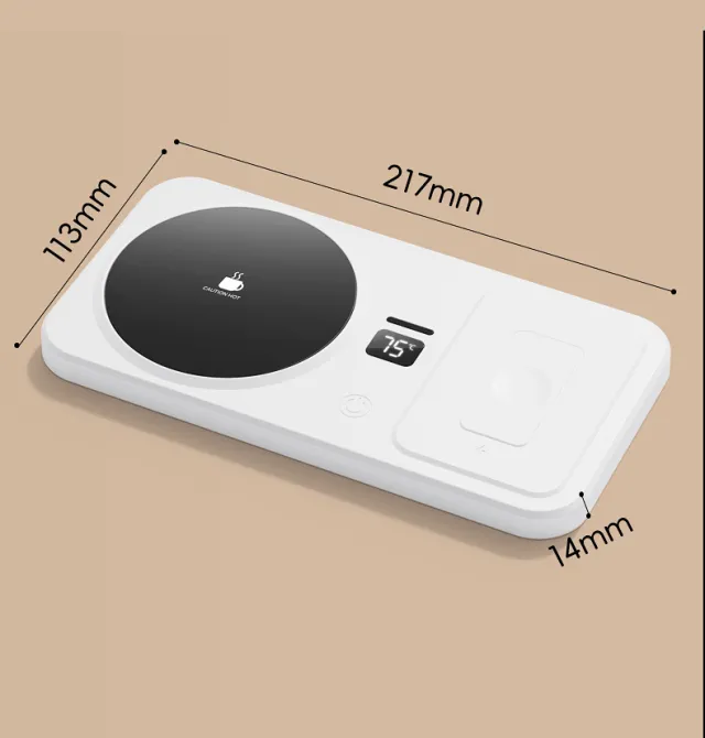 Multifunctional Home Smart Thermal Cup Pad Wireless Charging Heating Base White - Shop at LoveMi