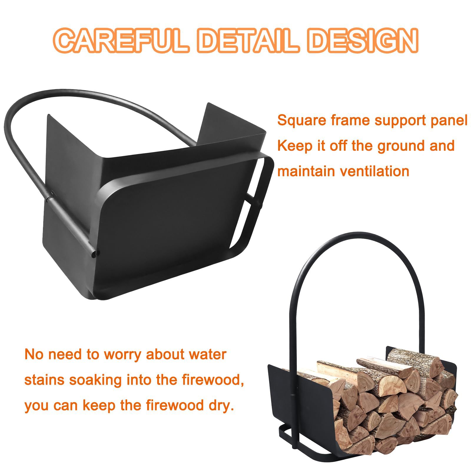 Simple Wrought Iron Stove Tool Set Storage Holder